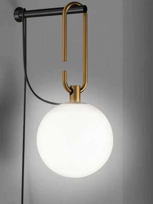 Mondgeblazen wandlamp nh met stekker