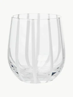 Mondgeblazen waterglas Stripe