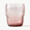 Mondgeblazen waterglazen Pum met groefstructuur, 2 stuks