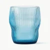 Mondgeblazen waterglazen Pum met groefstructuur, 2 stuks