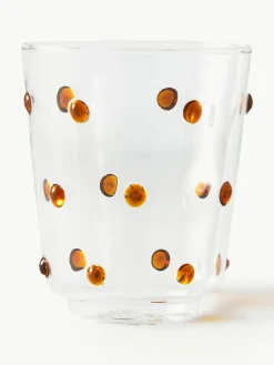 Mondgeblazen waterglazen Nob van borosilicaatglas, 2 stuks