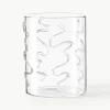 Mondgeblazen waterglazen Doodle met structuurpatroon, 2-delig