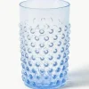 Mondgeblazen waterglazen Hobnail, 6 stuks