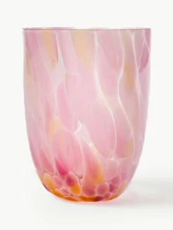 Mondgeblazen waterglazen Big Confetti, 6 stuks