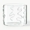Mondgeblazen waterglazen Doodle met structuurpatroon, 2-delig