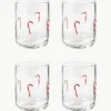 Mondgeblazen waterglazen Candy, 4 stuks