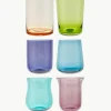 Mondgeblazen waterglazen Diseguale, set van 6