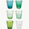 Mondgeblazen waterglazen Cancun met bubbles, 6-delig