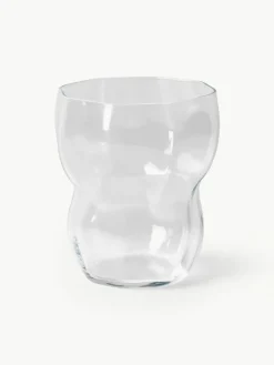Mondgeblazen waterglazen Limfjord, 4 stuks