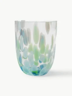 Mondgeblazen waterglazen Big Confetti, 6 stuks