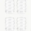 Mondgeblazen waterglazen Bubbly, 4 stuks