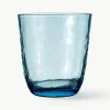Mondgeblazen waterglazen Hammered, 4 stuks