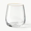 Mondgeblazen waterglazen Ellery, 4 stuks