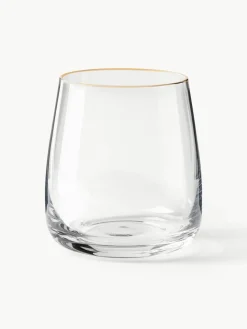 Mondgeblazen waterglazen Ellery, 4 stuks
