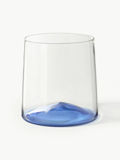 Mondgeblazen waterglazen Hadley, 4 stuks