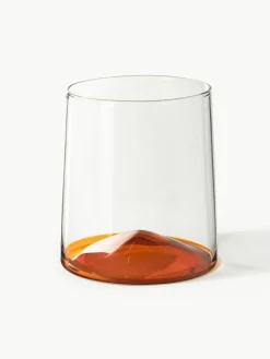 Mondgeblazen waterglazen Hadley, 4 stuks