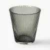 Mondgeblazen waterglazen Grand Cru van rookglas, 4 stuks