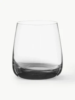 Mondgeblazen waterglazen Smoke, 4 stuks