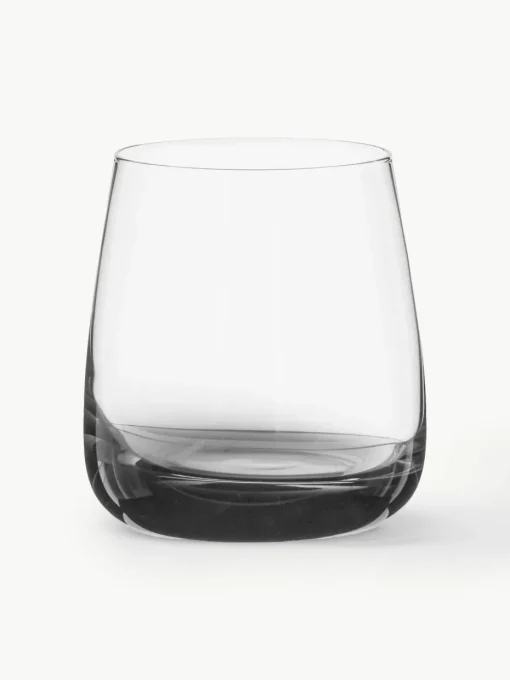 Mondgeblazen waterglazen Smoke, 4 stuks