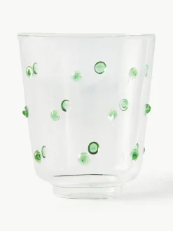 Mondgeblazen waterglazen Nob van borosilicaatglas, 2 stuks