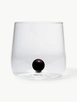 Mondgeblazen waterglazen Bilia van borosilicaatglas, 6 stuks