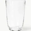 Mondgeblazen waterglazen Hammered met oneven oppervlak, 4 stuks