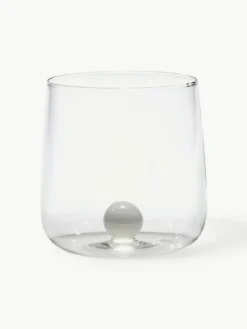 Mondgeblazen waterglazen Bilia van borosilicaatglas, 6 stuks