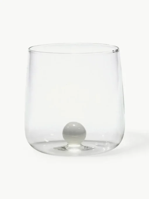 Mondgeblazen waterglazen Bilia van borosilicaatglas, 6 stuks