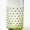 Mondgeblazen waterglazen Hobnail, 6 stuks