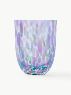 Mondgeblazen waterglazen Big Confetti, 6 stuks