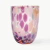 Mondgeblazen waterglazen Big Confetti, 6 stuks
