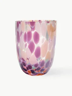 Mondgeblazen waterglazen Big Confetti, 6 stuks