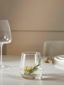 Mondgeblazen waterglazen Ellery, 4 stuks