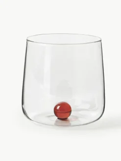 Mondgeblazen waterglazen Bilia van borosilicaatglas, 6-delig