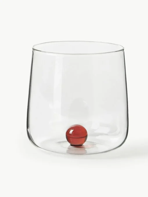 Mondgeblazen waterglazen Bilia van borosilicaatglas, 6-delig
