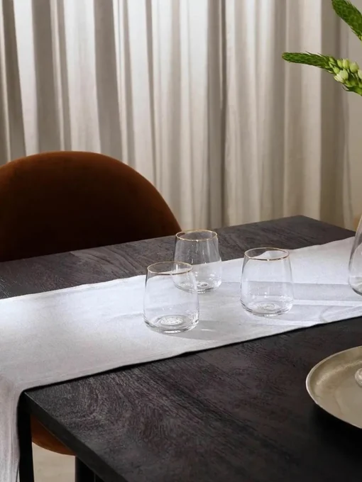 Mondgeblazen waterglazen Ellery, 4 stuks