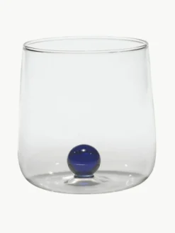 Mondgeblazen waterglazen Bilia van borosilicaatglas, 6 stuks