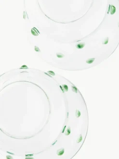 Mondgeblazen waterglazen Nob van borosilicaatglas, 2 stuks