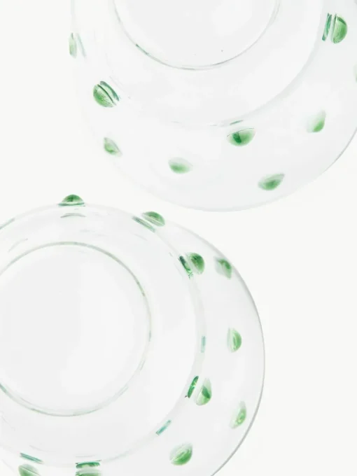 Mondgeblazen waterglazen Nob van borosilicaatglas, 2 stuks