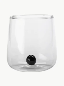 Mondgeblazen waterglazen Bilia van borosilicaatglas, 6 stuks