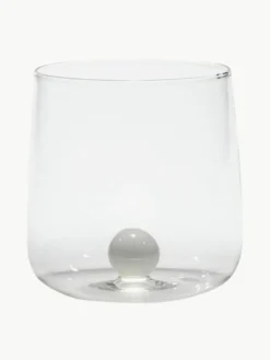 Mondgeblazen waterglazen Bilia van borosilicaatglas, 6 stuks