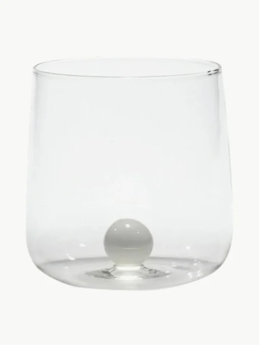 Mondgeblazen waterglazen Bilia van borosilicaatglas, 6 stuks