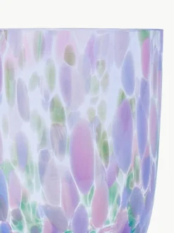 Mondgeblazen waterglazen Big Confetti, 6 stuks