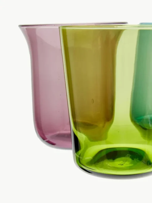 Mondgeblazen waterglazen Diseguale, set van 6