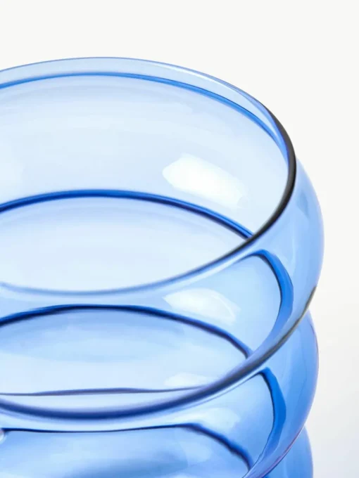 Mondgeblazen waterglazen Bubbly, set van 4