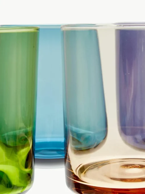 Mondgeblazen waterglazen Diseguale, set van 6