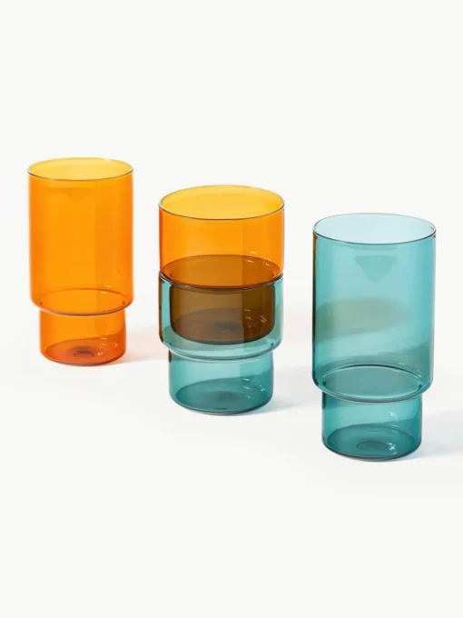 Mondgeblazen waterglazen Gustave, 4 stuks