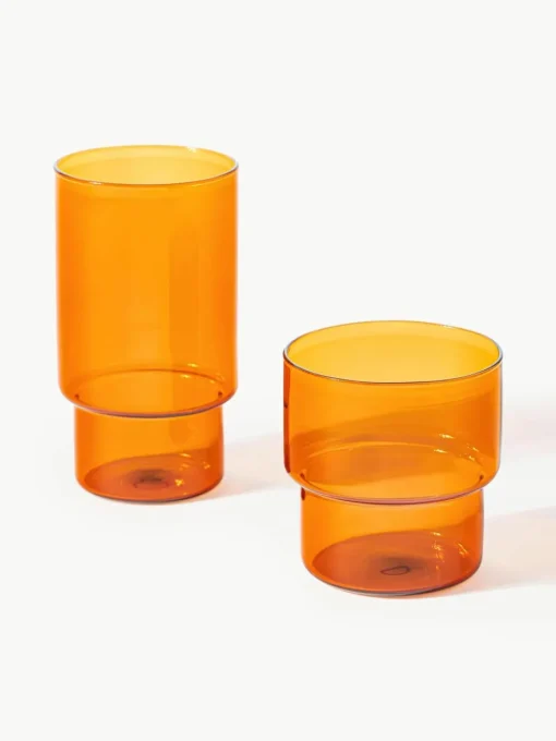 Mondgeblazen waterglazen Gustave, 4 stuks