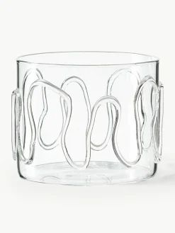 Mondgeblazen waterglazen Doodle met structuurpatroon, 2-delig