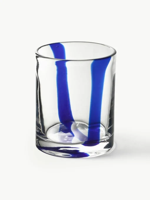 Mondgeblazen waterglazen Taha, set van 4
